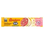 Biscoito Cookie Sabor Morango e Framboesa com Gotas e Cobertura de Chocolate Branco Fini Dentaduras Bauducco 96g Pacote