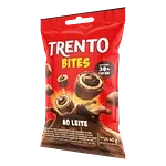 Wafer Bites Trento Recheio Chocolate Cobertura Chocolate Ao Leite 38% Cacau Pacote 40g
