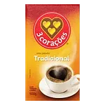 Café Torrado e Moído Tradicional 3 Corações Pacote 500g