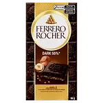 Chocolate Polonês Amargo Recheio Avelã e Cacau Cobertura Dark 55% Ferrero Rocher Cartucho 90g