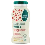 Iogurte Desnatado Natural com Cranberry e Goji Berry Zero Lactose Verde Campo Whey 170 G Frasco