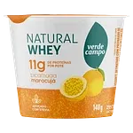 Iogurte Desnatado Bicamadas Sabor Maracujá Zero Lactose Verde Campo Natural Whey 140g Pote
