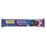 Biscoito Rosquinha Vegano Sabor Chocolate com Recheio de Morango Rancheiro Pacote 90g