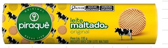 BISC DOCE PIRAQUE 132G LEITE MALTADO
