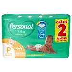 Fralda Descartável Infantil Personal Baby Protect & Sec P Pacote Leve 44 Pague 42 Unidades