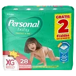 Fralda Descartável Infantil Personal Baby Protect & Sec Xg Pacote Leve 28 Pague 26 Unidades