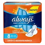 Absorvente Always Super Proteção Dia Seca com Abas 8 Und