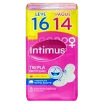 Absorvente com Abas Extra Suave Intimus Tripla Proteção Pacote Leve 16 Pague 14 Unidades