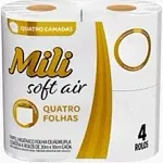 Papel Hig Mili 20m C/4 Soft Air Quatro Folhas