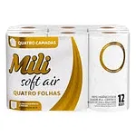 Papel Hig Mili 20m C/12 Soft Air Quatro Folhas