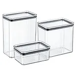 Conjunto Pote Hermético C/3 Unidades 0,75l / 2,6l / 4l