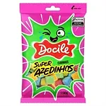 Bala de Goma Maçã-Verde, Blueberry, Abacaxi, Morango Ou Tangerina Cubinhos Docile Super Azedinhos Pacote 80g