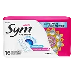 Absorvente com Abas Suave Sym Premium Pacote 16 Unidades Leve Mais Pague Menos