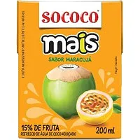 Água de Coco Sococo Uva/Maracujá/Tangerina Tp 200ml