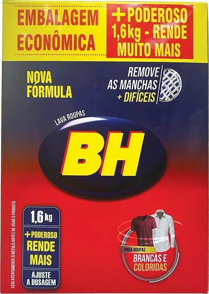 Detergente em Pó BH Cx. 1,6Kg
