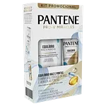 Kit Shampoo 300ml + Condicionador 150ml Pantene Equilíbrio Raiz e Pontas