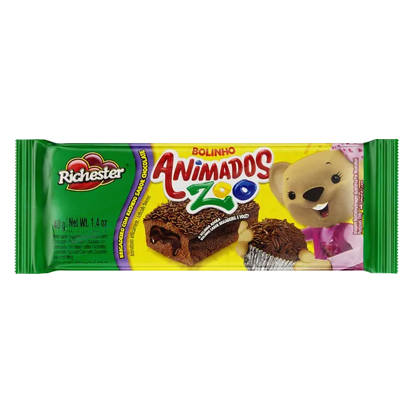 BOLINHO ANIMADOS ZOO 40G BRIG/CHOC