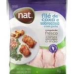Filé de Coxa e Sobrecoxa com Pele Frango Nat 1kg Iqf