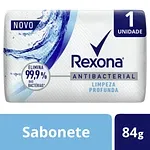 Sabonete em Barra Rexona Limpeza Profunda Elimina 99% Das Bactérias 84g