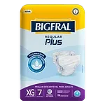 Fralda Descartável Adulto Bigfral Regular Plus Xg Pacote 7 Unidades