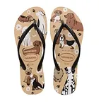 Sandália Havaianas Slim Pets Preto e Branco 39/40