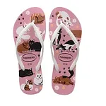 Sandália Havaianas Slim Pets Rosa 35/36
