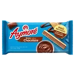 Biscoito Wafer com Recheio de Chocolate Aymoré 105g Pacote