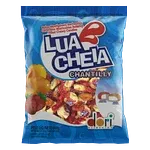 Bala Recheio Pêssego e Morango Dori Lua Cheia Chantilly Pacote 600g